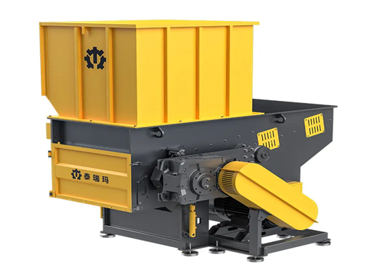 Film and fabric single shaft shredder for plastic